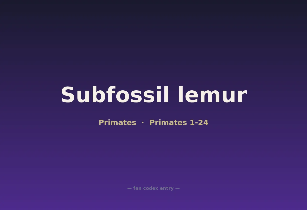 Subfossil lemur